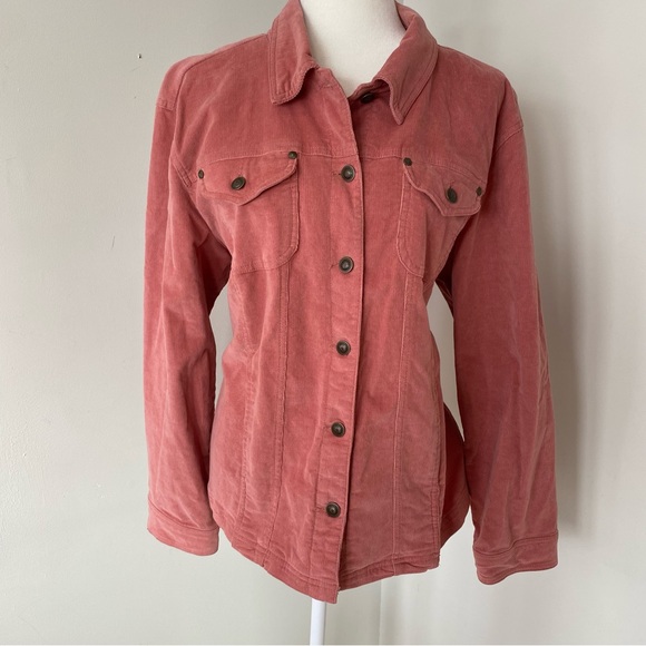 Live a Little Pink Corduroy Jacket - 1X - Picture 1 of 7